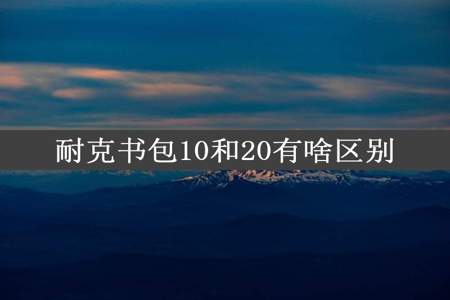 耐克书包10和20有啥区别