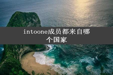 intoone成员都来自哪个国家