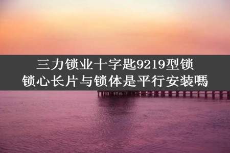 三力锁业十字匙9219型锁锁心长片与锁体是平行安装嗎