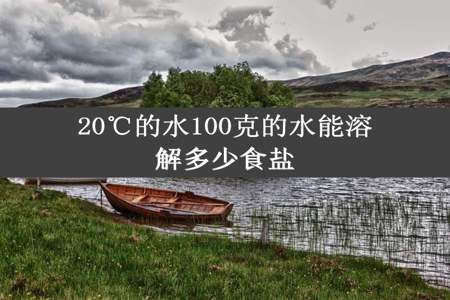 20℃的水100克的水能溶解多少食盐