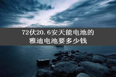 72伏20.6安天能电池的雅迪电池要多少钱