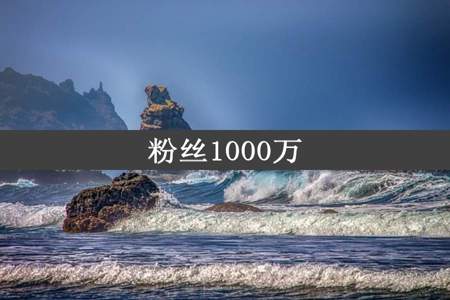 粉丝1000万