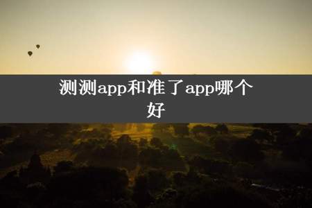 测测app和准了app哪个好