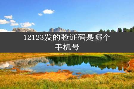 12123发的验证码是哪个手机号