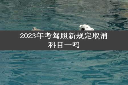 2023年考驾照新规定取消科目一吗