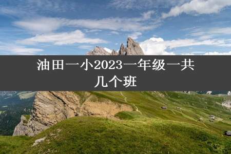 油田一小2023一年级一共几个班