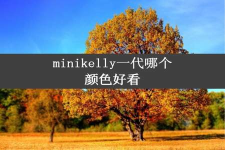 minikelly一代哪个颜色好看