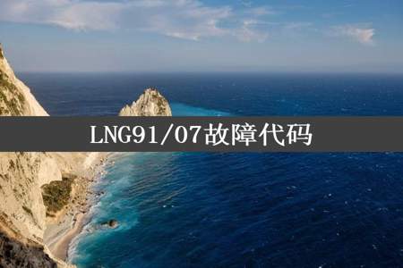 LNG91/07故障代码