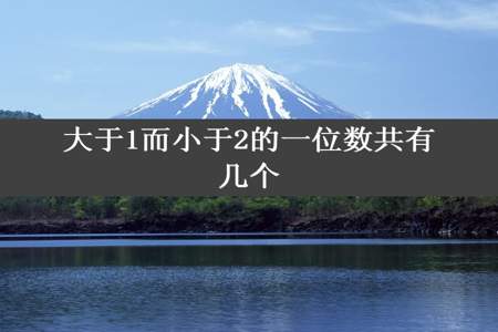 大于1而小于2的一位数共有几个