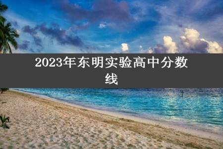 2023年东明实验高中分数线