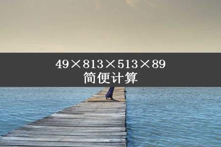 49×813×513×89简便计算