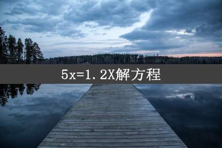 5x=1.2X解方程