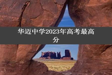 华迈中学2023年高考最高分