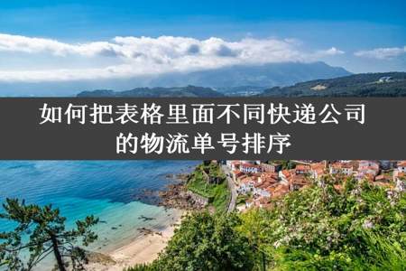 如何把表格里面不同快递公司的物流单号排序