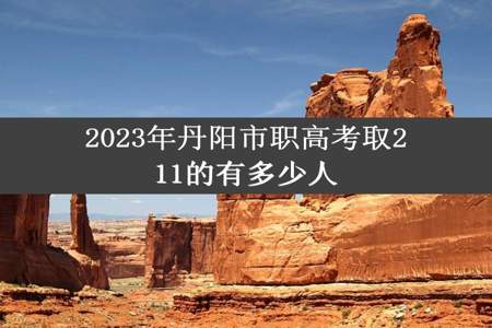 2023年丹阳市职高考取211的有多少人