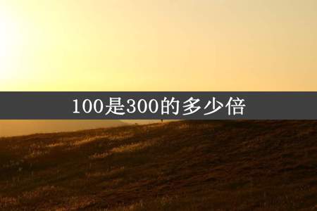 100是300的多少倍