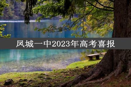 凤城一中2023年高考喜报