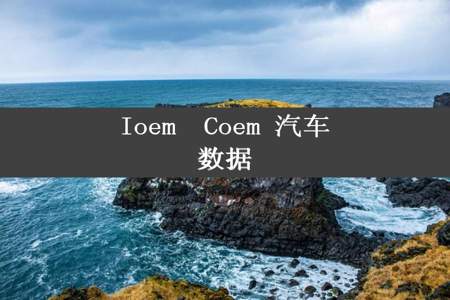 Ioem  Coem 汽车数据