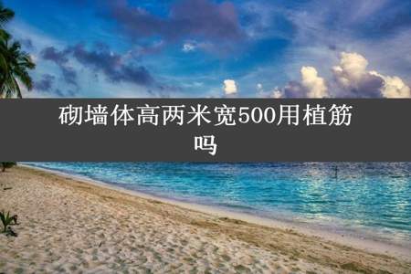 砌墙体高两米宽500用植筋吗