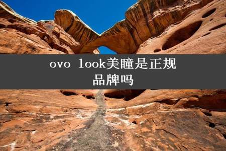 ovo look美瞳是正规品牌吗