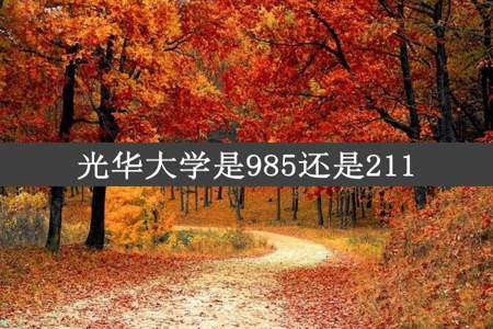 光华大学是985还是211