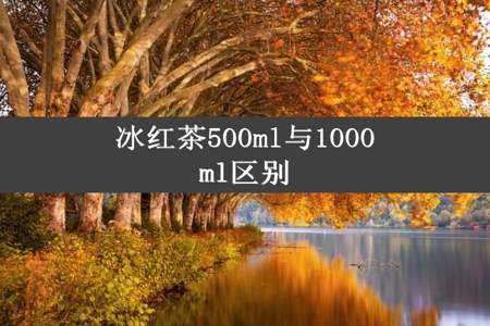 冰红茶500ml与1000ml区别