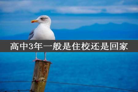 高中3年一般是住校还是回家