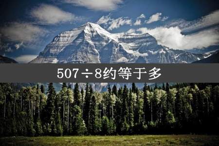 507÷8约等于多