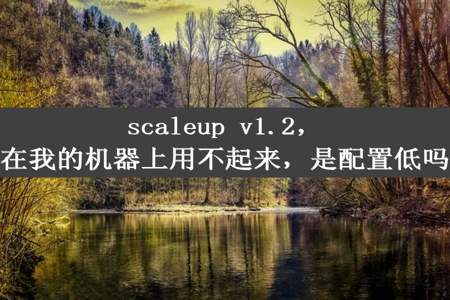 scaleup v1.2，在我的机器上用不起来，是配置低吗