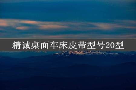 精诚桌面车床皮带型号20型