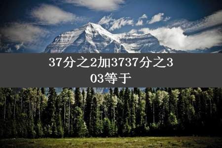 37分之2加3737分之303等于