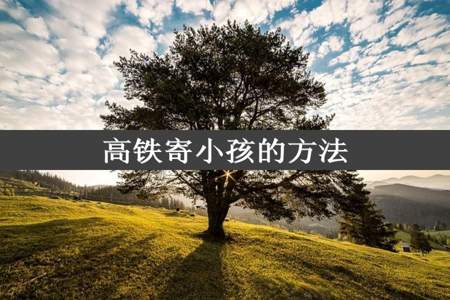 高铁寄小孩的方法