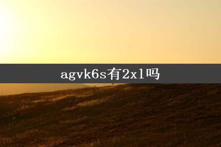 agvk6s有2xl吗