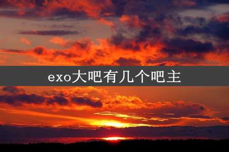 exo大吧有几个吧主