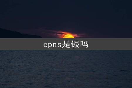 epns是银吗