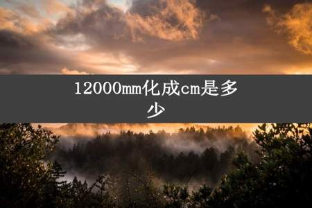 12000mm化成cm是多少