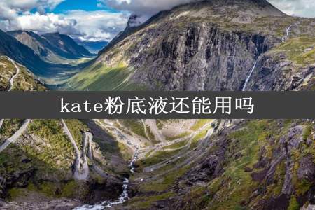 kate粉底液还能用吗