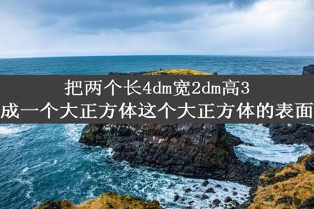 把两个长4dm宽2dm高3dm的长方体拼成一个大正方体这个大正方体的表面积最小是多少