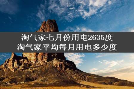 淘气家七月份用电2635度淘气家平均每月用电多少度