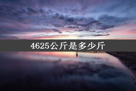 4625公斤是多少斤