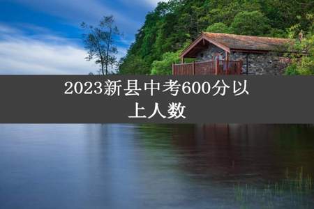 2023新县中考600分以上人数