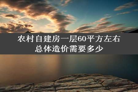 农村自建房一层60平方左右总体造价需要多少