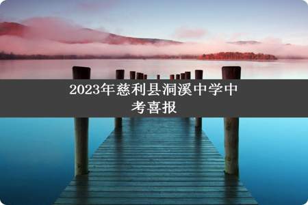 2023年慈利县洞溪中学中考喜报