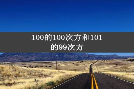 100的100次方和101的99次方