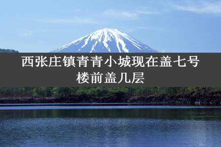 西张庄镇青青小城现在盖七号楼前盖几层