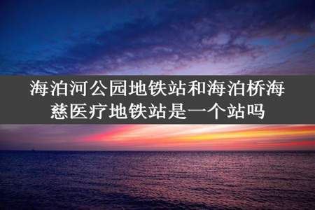 海泊河公园地铁站和海泊桥海慈医疗地铁站是一个站吗