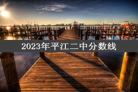 2023年平江二中分数线
