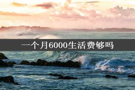 一个月6000生活费够吗