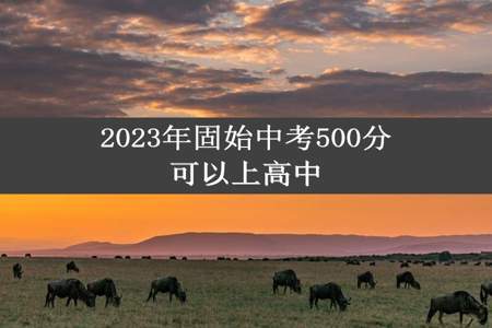 2023年固始中考500分可以上高中