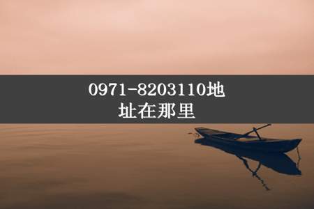 0971-8203110地址在那里